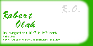 robert olah business card